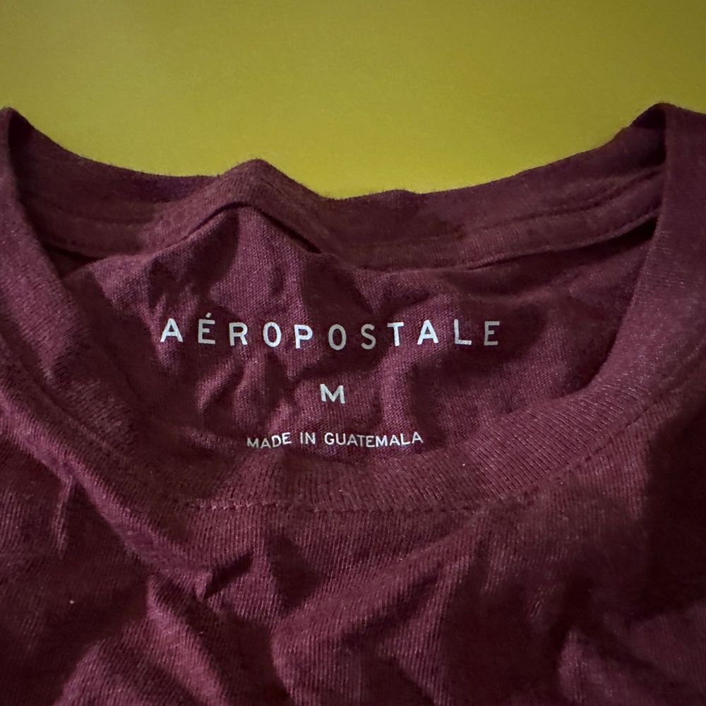 Aeropostale Medium Marroon Anti Social Shirt